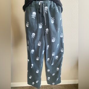 Skull print pajama pants